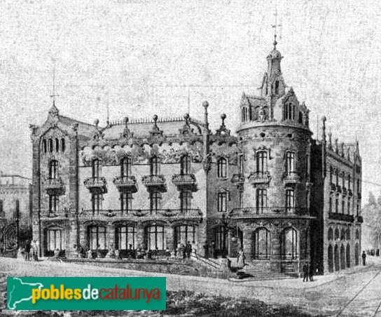 Barcelona - Torre Andreu (La Rotonda), dibuix on no hi figura el templet Barcelona - Torre Andreu (La Rotonda), dibuix on no hi figura el templet