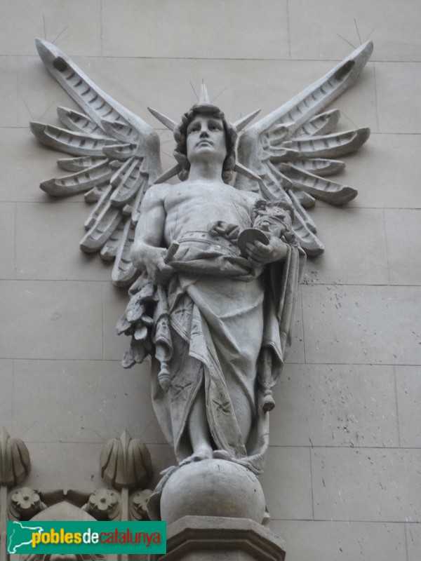 Barcelona - Reial Acadèmia de les Ciències i les Arts. Àngel de la façana (Rafael Atché) (Foto: Jordi Ferrer, 2013) Barcelona - Reial Acadèmia de les Ciències i les Arts. Àngel de la façana (Rafael Atché)
