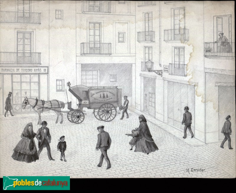 Barcelona - Plaça de la Llana - Manuel Escuder (Arxiu Històric de la Ciutat de Barcelona) Barcelona - Plaça de la Llana - Manuel Escuder (Arxiu Històric de la Ciutat de Barcelona)