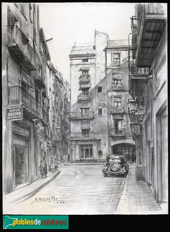 Barcelona - Plaça de la Llana, 1956 - Gómez Feu, Antonio (Arxiu Històric de la Ciutat de Barcelona) Barcelona - Plaça de la Llana, 1956 - Gómez Feu, Antonio (Arxiu Històric de la Ciutat de Barcelona)