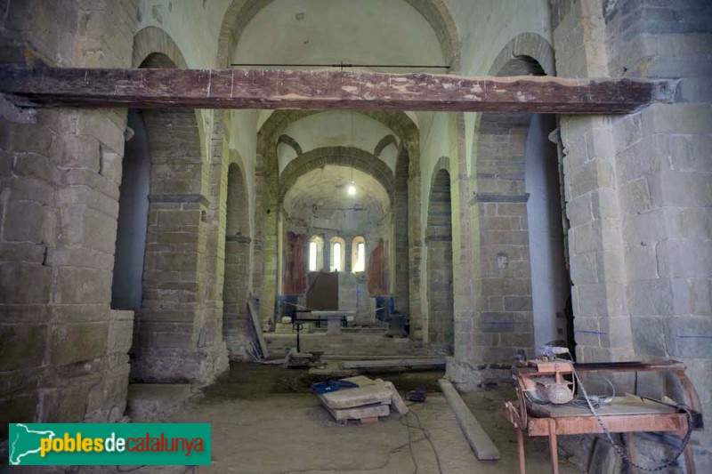 Cruïlles - Monestir de Sant Miquel de Cruïlles, durant les obres de restauració (Foto: Pmrmaeyaert, 2009) Cruïlles - Monestir de Sant Miquel de Cruïlles, durant les obres de restauració