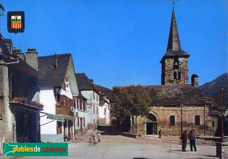 Bossòst - Església de l'Assumpció o de la Purificació. Postal antiga Bossòst - Església de l'Assumpció o de la Purificació. Postal antiga