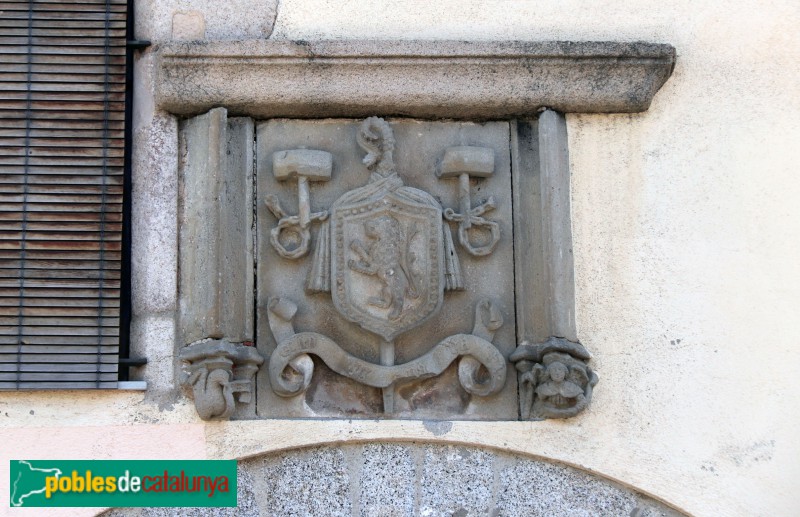 Breda - Corredor Negre. Escut de l'abat Miquel Sampsó (Foto: Albert Esteves, 2020) Breda - Corredor Negre. Escut de l'abat Miquel Sampsó