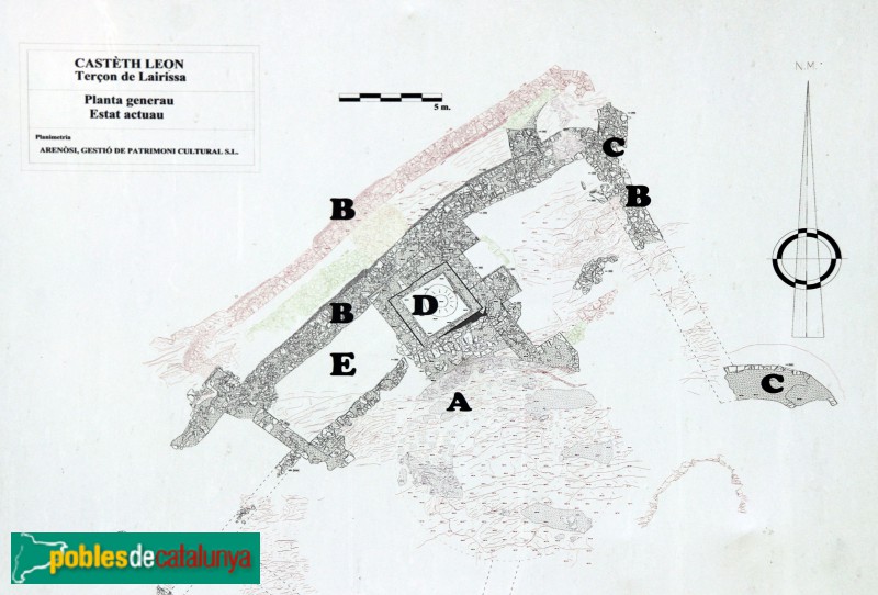 Es Bòrdes - Plànol del Castell Lleó (Foto: cartell in situ) Es Bòrdes - Plànol del Castell Lleó
