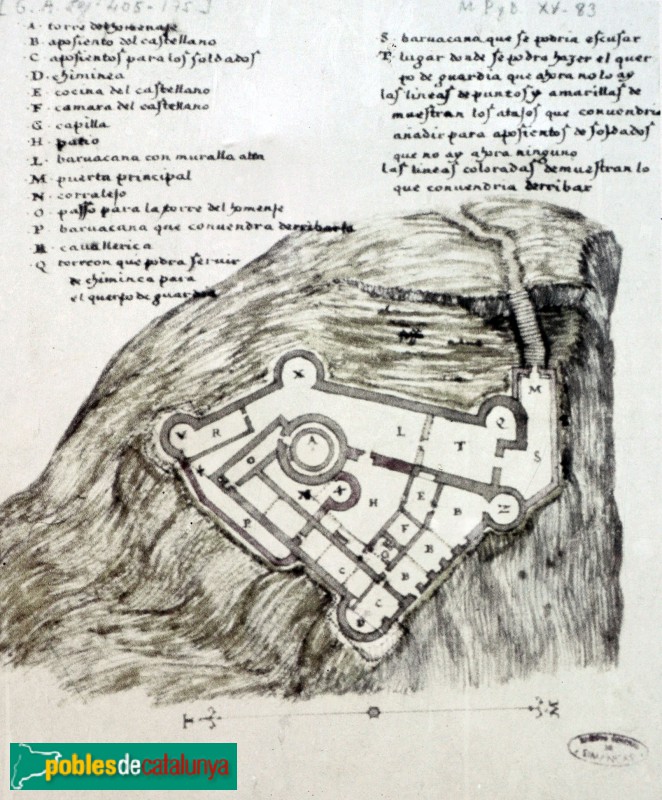 Es Bòrdes - Plànol del Castell Lleó (Foto: cartell in situ) Es Bòrdes - Plànol del Castell Lleó