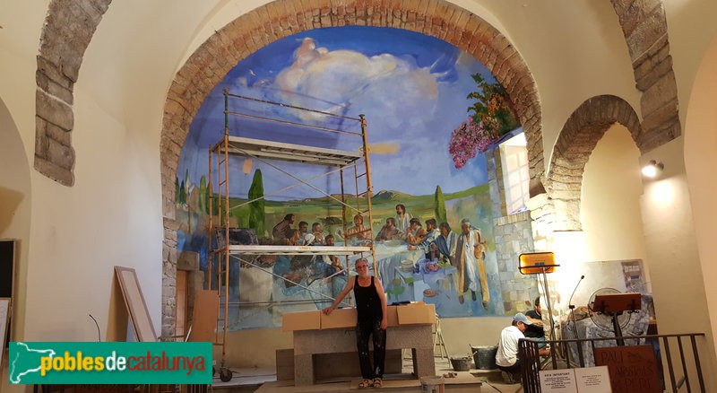 Albons - Església de Sant Cugat. Pintures i l'artista Ramon Pujolboira Albons - Església de Sant Cugat. Pintures i l'artista Ramon Pujolboira