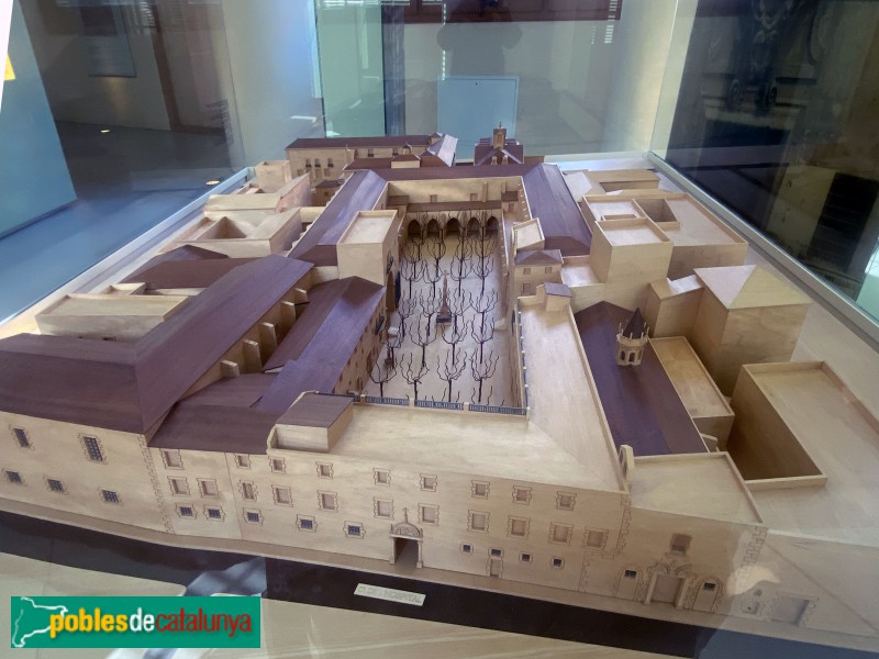 Barcelona - Maqueta de l'Hospital de la Santa Creu, a l'Hospital de Sant Pau (Foto: Albert Esteves, 2021) Barcelona - Maqueta de l'Hospital de la Santa Creu, a l'Hospital de Sant Pau