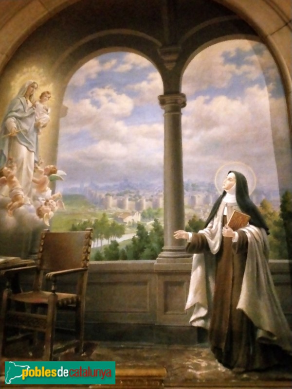 Barcelona - Església Perpetu Socors. Mural de Josep Mestres Cabanes