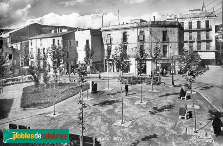 Barcelona - Plaça Eivissa. Postal antiga Barcelona - Plaça Eivissa. Postal antiga