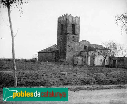 Barcelona - Església de Sant Joan d'Horta (Foto: <i>Emili Pellicer - Arxiu Fotogràfic Centre Excursionista de Catalunya-</i>, c.1923) Barcelona - Església de Sant Joan d'Horta