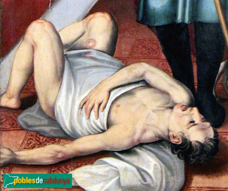 L'Hospitalet de Llobregat - Retaule de sant Roc - Detall L'Hospitalet de Llobregat - Retaule de sant Roc - Detall