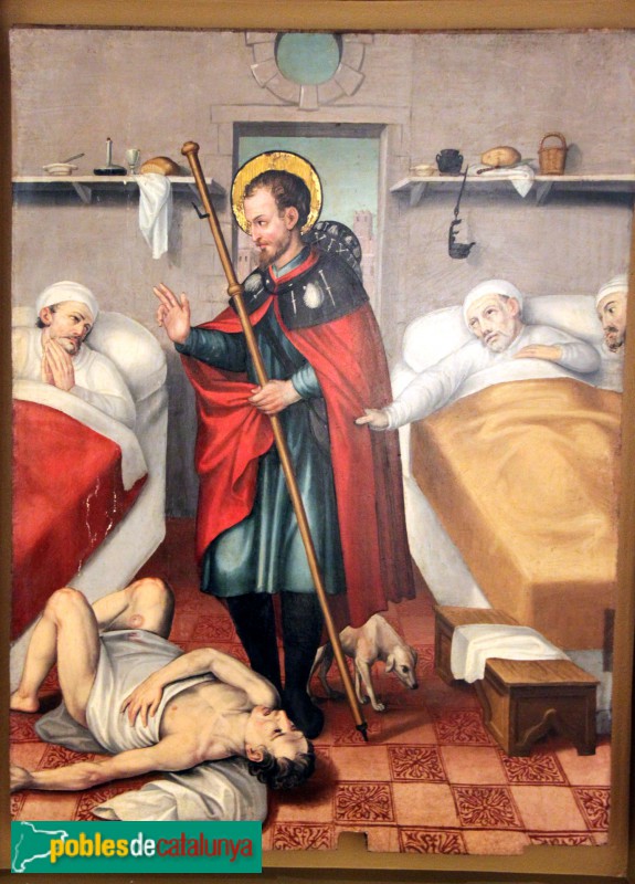 L'Hospitalet de Llobregat - Retaule de sant Roc - Sant Roc guarint malalts L'Hospitalet de Llobregat - Retaule de sant Roc - Sant Roc guarint malalts