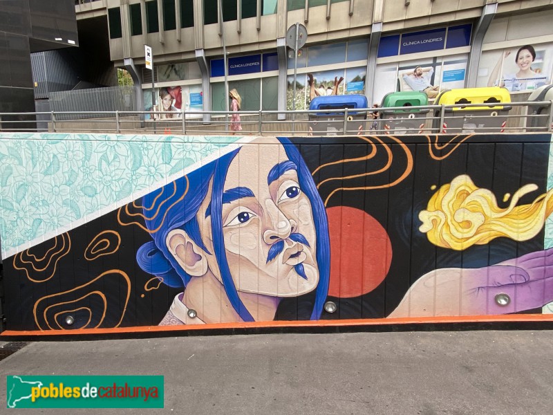 Barcelona - Mural de l'Illa (Foto: Albert Esteves, 2021) Barcelona - Mural de l'Illa