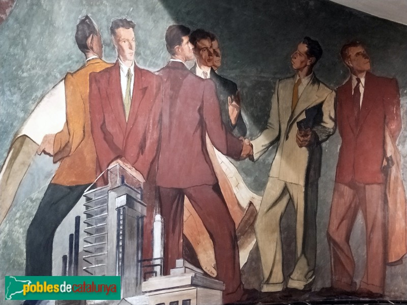 Barcelona - Plaça Catalunya, 5-6. Pintures murals (Foto: Anna Corcoll, 2021) Barcelona - Plaça Catalunya, 5-6. Pintures murals