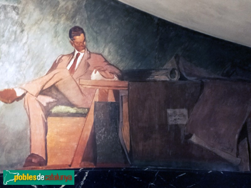 Barcelona - Plaça Catalunya, 5-6. Pintures murals (Foto: Anna Corcoll, 2021) Barcelona - Plaça Catalunya, 5-6. Pintures murals