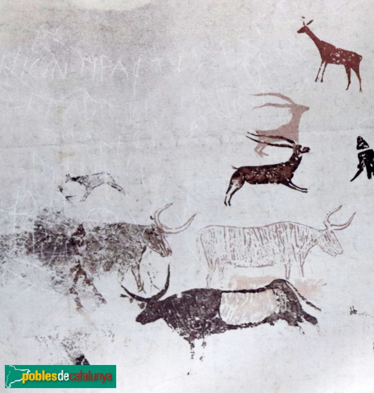 El Cogul - Pintures rupestres de la Cova dels Moros (Foto: Albert Esteves, 2021) El Cogul - Pintures rupestres de la Cova dels Moros