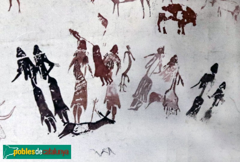 El Cogul - Pintures rupestres de la Cova dels Moros (Foto: Albert Esteves, 2021) El Cogul - Pintures rupestres de la Cova dels Moros