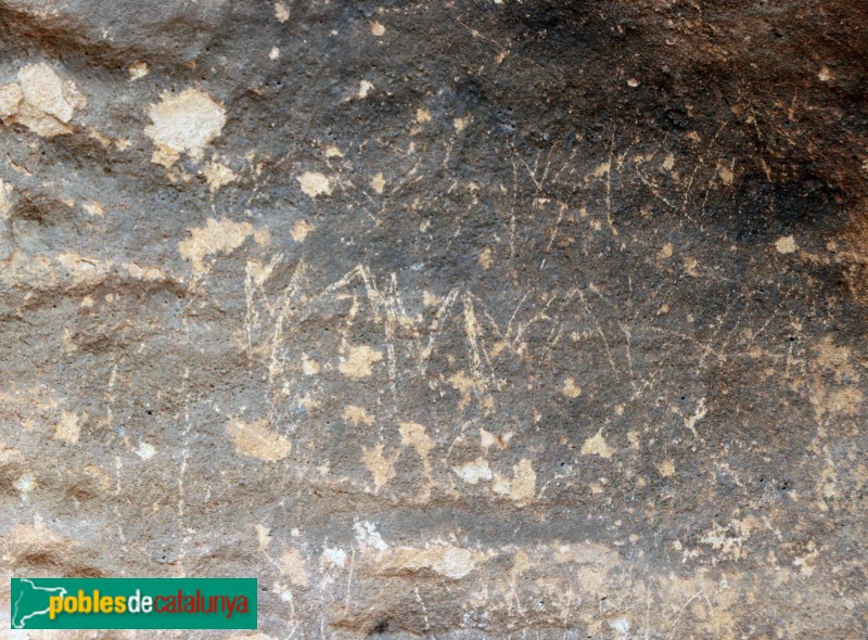 El Cogul - Pintures rupestres de la Cova dels Moros (Foto: Albert Esteves, 2021) El Cogul - Pintures rupestres de la Cova dels Moros