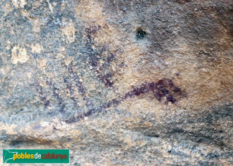 El Cogul - Pintures rupestres de la Cova dels Moros (Foto: Albert Esteves, 2021) El Cogul - Pintures rupestres de la Cova dels Moros