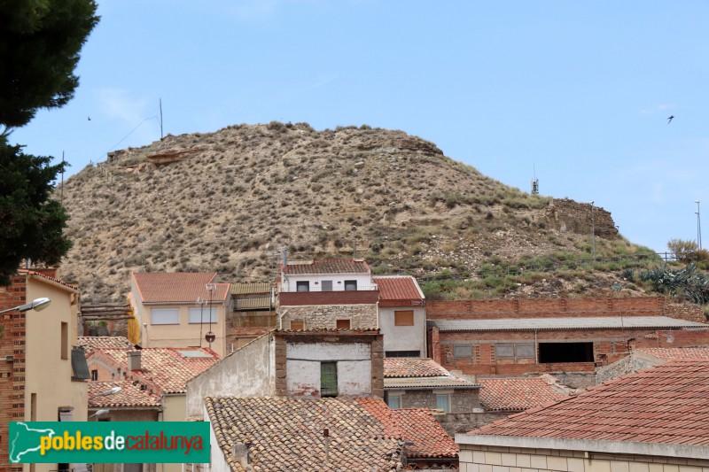 Castelldans - Turó on hi havia el castell (Foto: Albert Esteves, 2021) Castelldans - Turó on hi havia el castell
