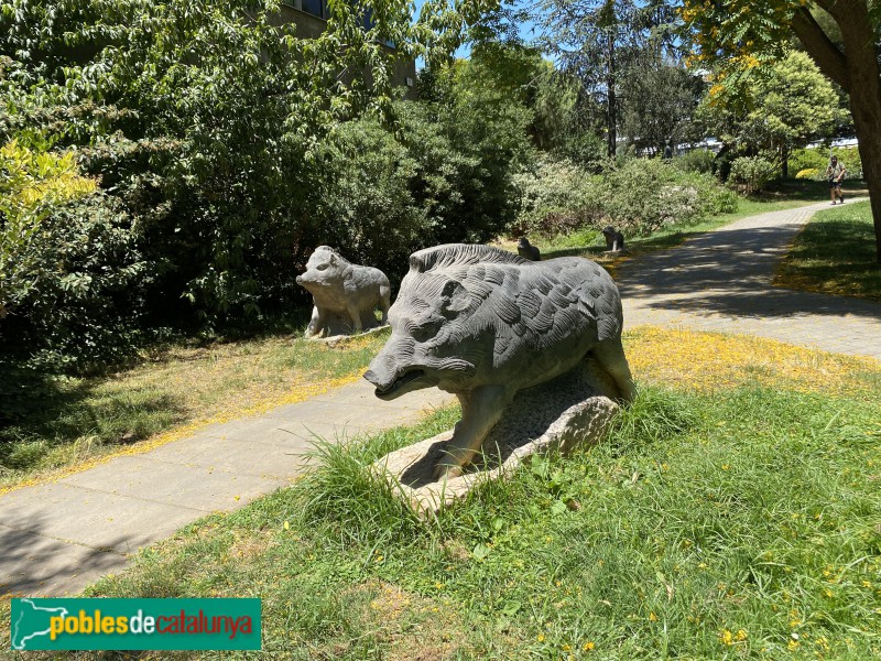 Barcelona - Escultures d'animals als Jardins Vicens Vives