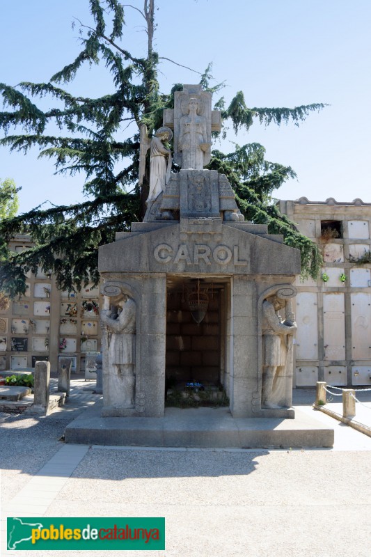 Sabadell - Cementiri. Panteó Joan Carol (Foto: Albert Esteves, 2021) Sabadell - Cementiri. Panteó Joan Carol