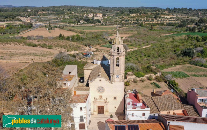 La Riera de Gaià amb les cases de Virgili al fons