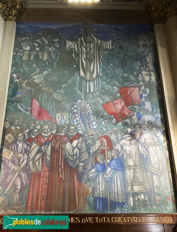 Sabadell - Santuari de la Mare de Déu de la Salut. Pintures murals (Foto: Albert Esteves, 2021) Sabadell - Santuari de la Mare de Déu de la Salut. Pintures murals