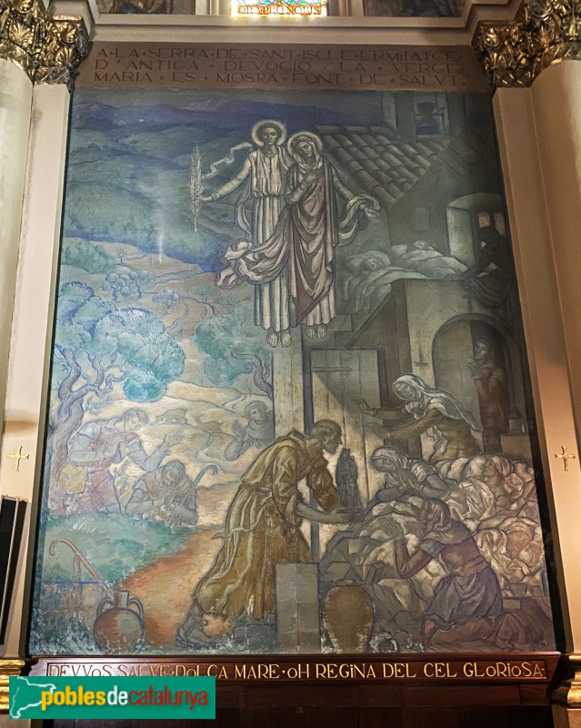 Sabadell - Santuari de la Mare de Déu de la Salut. Pintures murals (Foto: Albert Esteves, 2021) Sabadell - Santuari de la Mare de Déu de la Salut. Pintures murals
