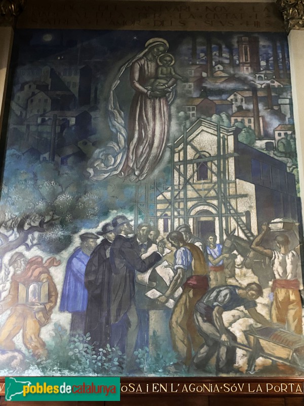 Sabadell - Santuari de la Mare de Déu de la Salut. Pintures murals (Foto: Albert Esteves, 2021) Sabadell - Santuari de la Mare de Déu de la Salut. Pintures murals