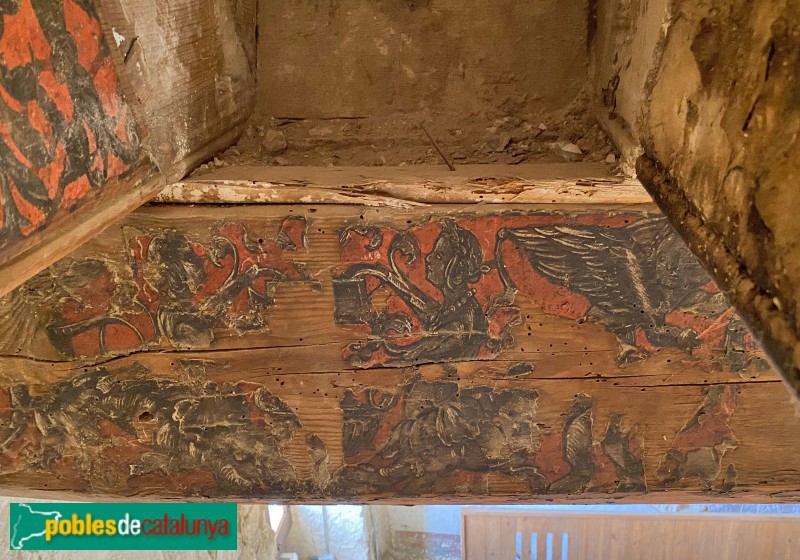 La Floresta - Castell. Pintures a les bigues (Foto: Albert Esteves, 2021) La Floresta - Castell. Pintures a les bigues