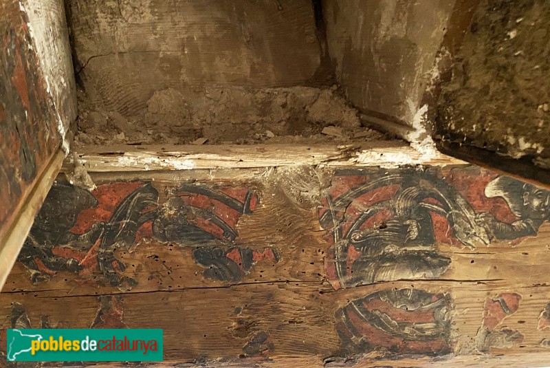 La Floresta - Castell. Pintures a les bigues (Foto: Albert Esteves, 2021) La Floresta - Castell. Pintures a les bigues