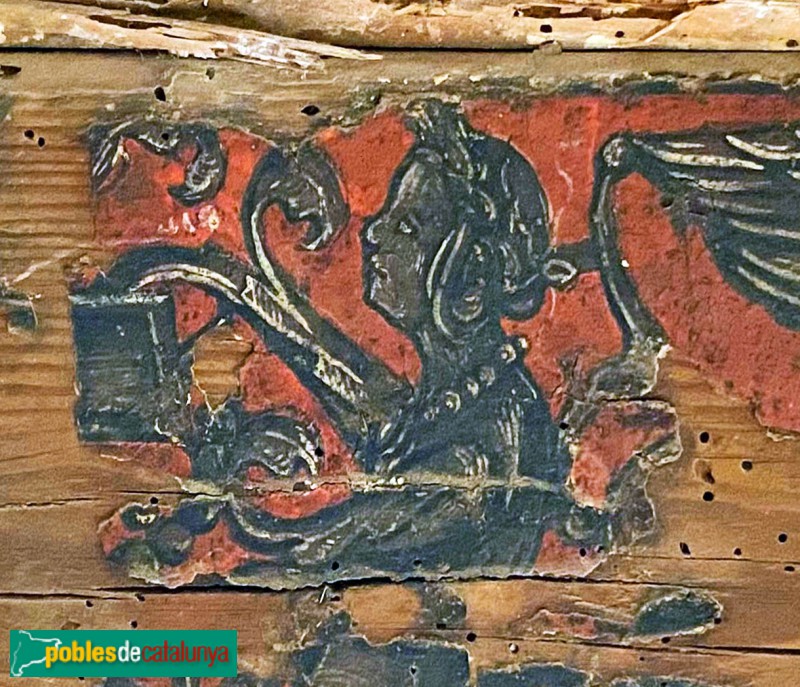 La Floresta - Castell. Pintures a les bigues (Foto: Albert Esteves, 2021) La Floresta - Castell. Pintures a les bigues