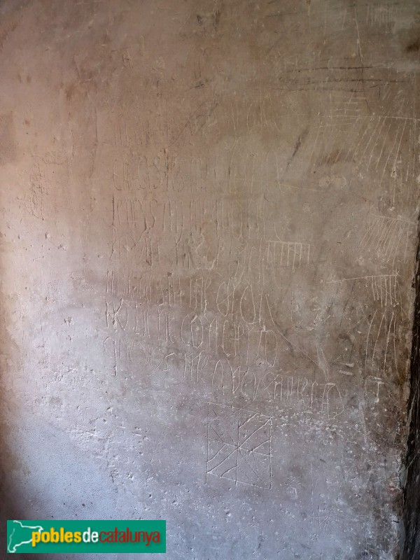 La Floresta - Castell. Text gravat per un presoner anònim (Foto: Valentí Pons, 2021) La Floresta - Castell. Text gravat per un presoner anònim
