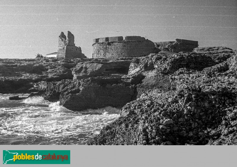 L'Ametlla de Mar - Castell de Sant Jordi d'Alfama (Foto: Ramon Vidal-Barraquer, 1950-53) L'Ametlla de Mar - Castell de Sant Jordi d'Alfama