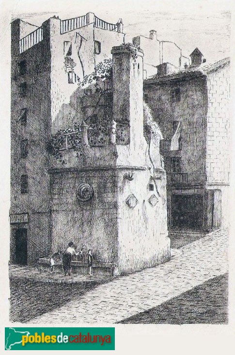 Barcelona - Font de Santa Maria. Dibuix Barcelona - Font de Santa Maria. Dibuix