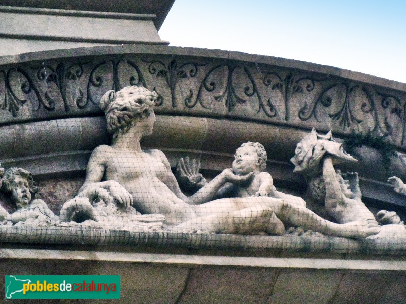 Barcelona - Parc de la Ciutadella. Cascada. Venus amb putti Barcelona - Parc de la Ciutadella. Cascada. Venus amb putti