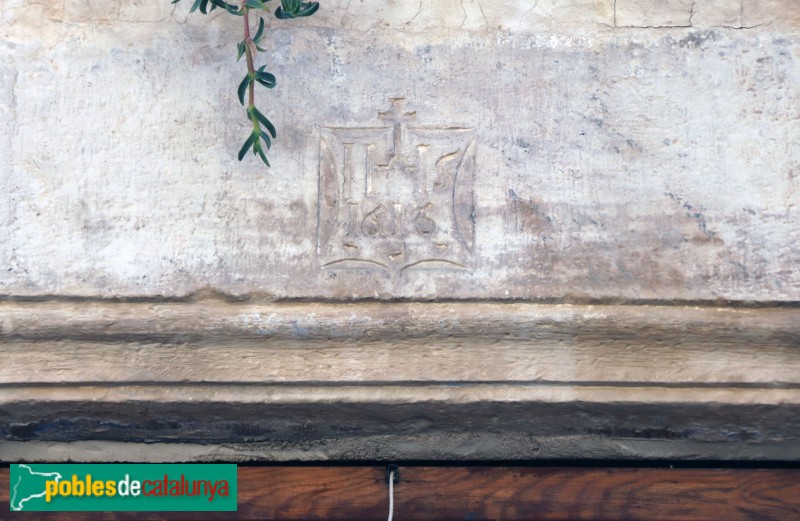 Les Borges Blanques - Plaça porxada. Llinda de 1616 (Foto: Albert Esteves, 2021) Les Borges Blanques - Plaça porxada. Llinda de 1616