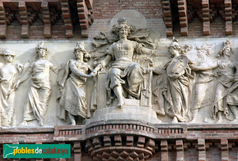 Barcelona - Arc de Triomf: Fris de l'Adhesió de les Nacions