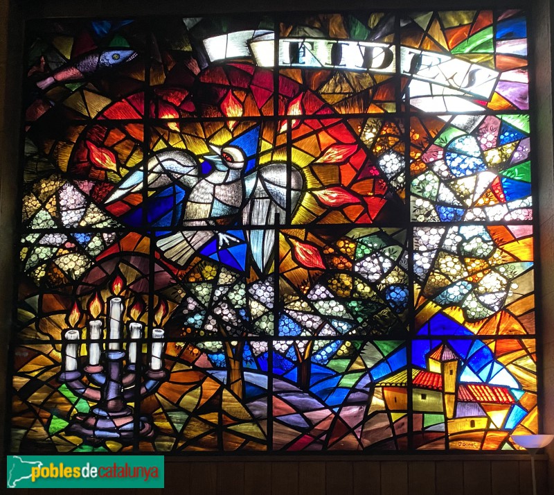 Granollers - Església de Sant Esteve. Vitralls de la capella del Santíssim