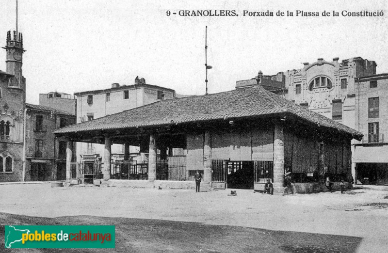 Granollers - Porxada. Postal antiga Granollers - Porxada. Postal antiga