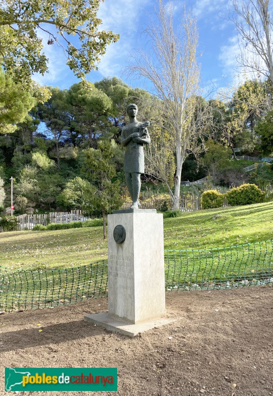Barcelona - Jardins de Jacint Verdaguer. Jove dels Lliris, de Ramon Sabí