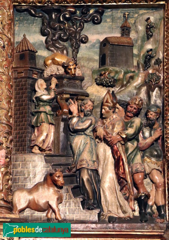 La Roca del Vallès - Retaule de Sant Sadurní. Detenció del sant (Foto: Albert Esteves, 2021) La Roca del Vallès - Retaule de Sant Sadurní. Detenció del sant