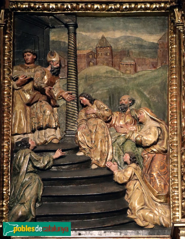 La Roca del Vallès - Retaule de Sant Sadurní. Presentació de Maria al Temple (Foto: Albert Esteves, 2021) La Roca del Vallès - Retaule de Sant Sadurní. Presentació de Maria al Temple