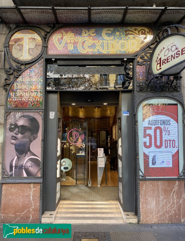 Barcelona - Botiga Vídua de Texidor (Foto: Albert Esteves, 2021) Barcelona - Botiga Vídua de Texidor