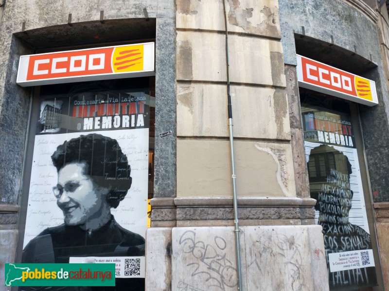 Barcelona - Mural <i>Impunitat o Memòria</i> (Foto: Anna Corcoll, 2021) Barcelona - Mural <i>Impunitat o Memòria</i>