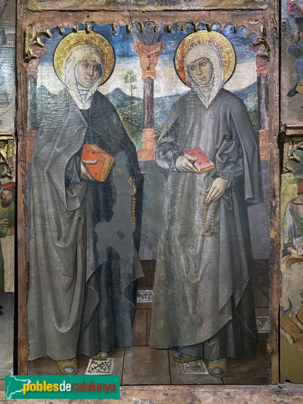 Museu Diocesà - Retaule de les Santes Justa i Rufina. Les dues santes (Foto: Albert Esteves, 2022) Museu Diocesà - Retaule de les Santes Justa i Rufina. Les dues santes