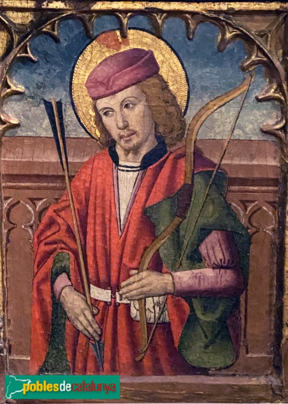 Museu Diocesà - Retaule de les Santes Justa i Rufina. Sant Sebastiá (Foto: Albert Esteves, 2022) Museu Diocesà - Retaule de les Santes Justa i Rufina. Sant Sebastiá