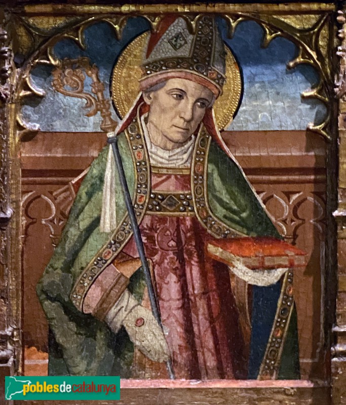 Museu Diocesà - Retaule de les Santes Justa i Rufina. Un sant bisbe (Foto: Albert Esteves, 2022) Museu Diocesà - Retaule de les Santes Justa i Rufina. Un sant bisbe