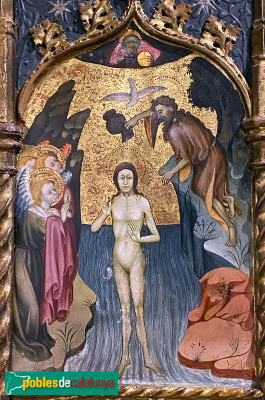Museu Diocesà - Retaule de Sant Joan Baptista. Baptisme de Crist (Foto: Albert Esteves, 2022) Museu Diocesà - Retaule de Sant Joan Baptista. Baptisme de Crist